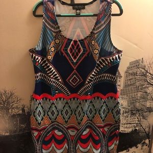 Forever 21 tribal print body con dress plus size